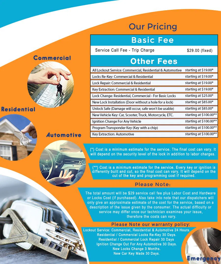 Riverview City Locksmith Service Riverview, FL 813-280-8973 - price-list